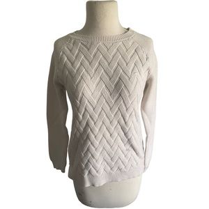 Cyrus White Cable Knit Sweater